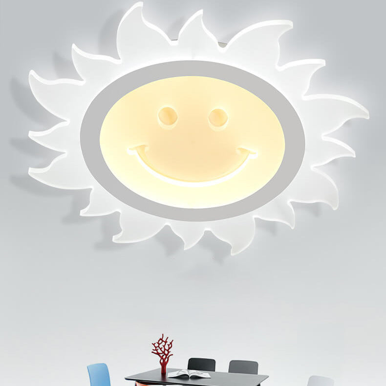 Frendorf | SunnyGlow Smiley LED Deckenleuchte | Cartoon Design | Warm- & Weißlicht | Dimmbar | Kinderzimmer