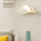 Nordische Macaron-Wolken-Wandleuchte aus Glas und Holz mit 1 Licht
