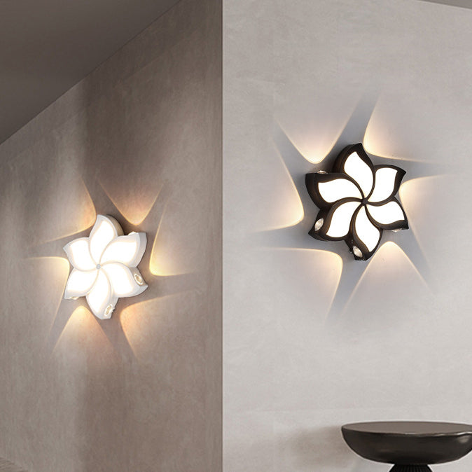 Zeitgenössische Einfachheit Aluminium Pinwheel Acrylschirm LED Wandleuchte Lampe für Schlafzimmer