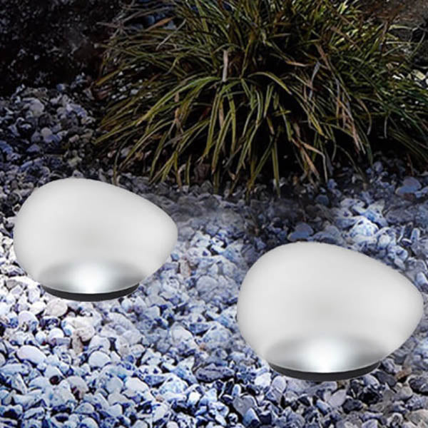 Frendorf | EcoPebble Solar LED Gartenleuchte | Solarbetrieben | Außenbeleuchtung | Dekorative Kieselsteinoptik
