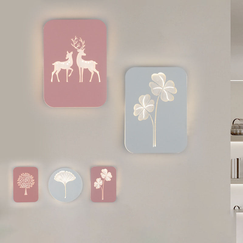 Zeitgenössische kreative Acryl Reh Eisen LED Wandleuchte Lampe für Schlafzimmer