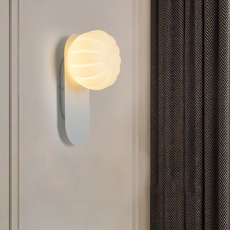 Moderne Einfachheit PE Kürbisform Eisen 1-Licht Wandleuchte Lampe Für Schlafzimmer