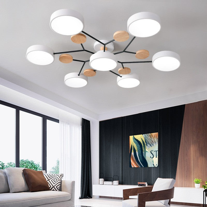 Frendorf | NordLuxe Molekül Design LED Deckenleuchte | Skandinavischer Stil | Semi-Flush Mount | Wohnraumbeleuchtung