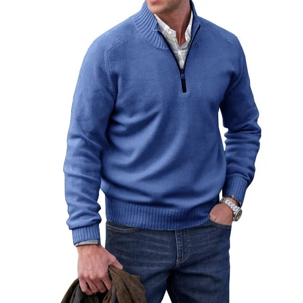 Frendorf | Herren  Basic Pullover mit Reißverschluss
