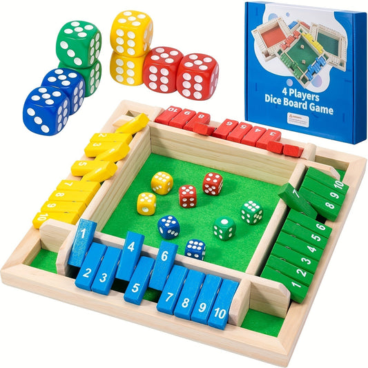 Frendorf | Shut The Box Spiel, Holzbrett Würfelspiele