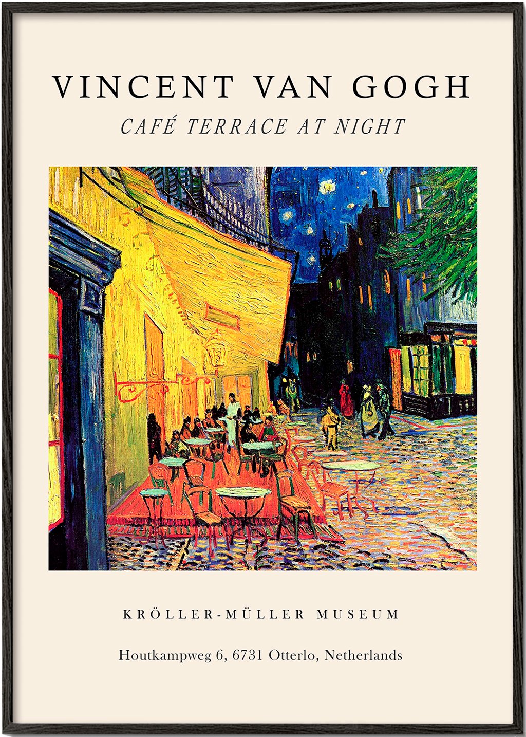 Café Terrasse bei Nacht Ausstellung - Van Gogh