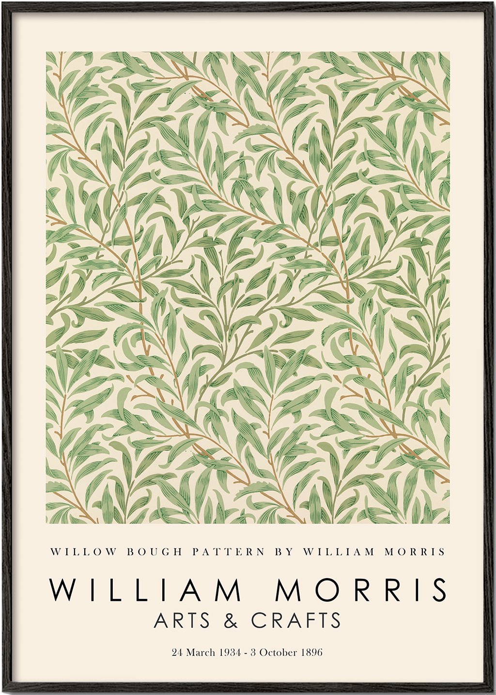 Willow Bough Muster von William Morris Ausstellung