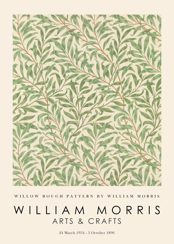 Willow Bough Muster von William Morris Ausstellung