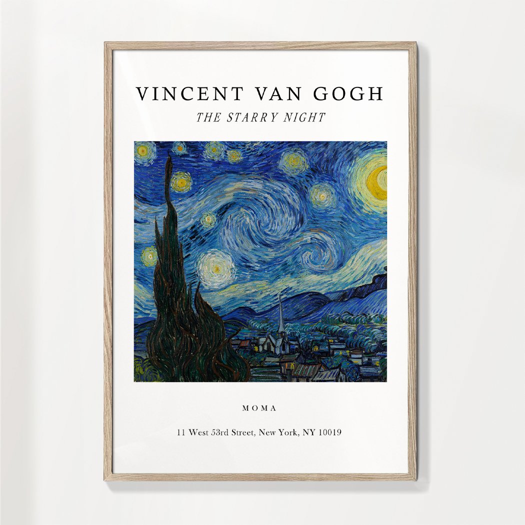 Die Sternennacht Ausstellung Weiß - Van Gogh