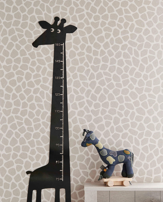 Frendorf | Graue Tapete, Imitation Giraffenhaut.