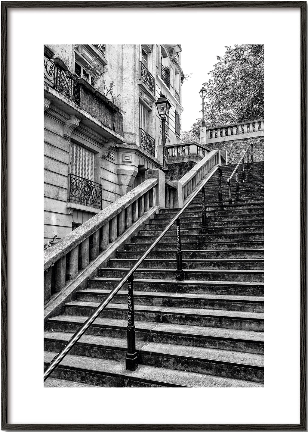 Schwarzes Montmartre - Pariser Treppengeländer