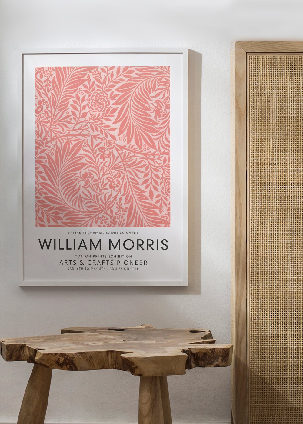William Morris pink pattern