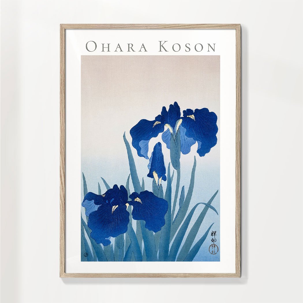 Ohara Koson Iris flowers