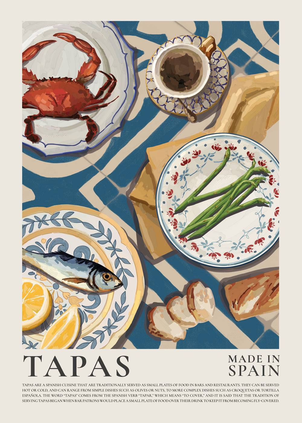 Frendorf | TapasTrove Serviergeschirr für Tapas | Spanisches Design | Perfekt für Abendessen & Feiern