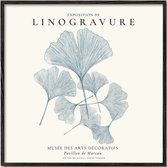 Frendorf | Exposition von Linolschnitt, Ginkgo-Blätter - QUADRAT
