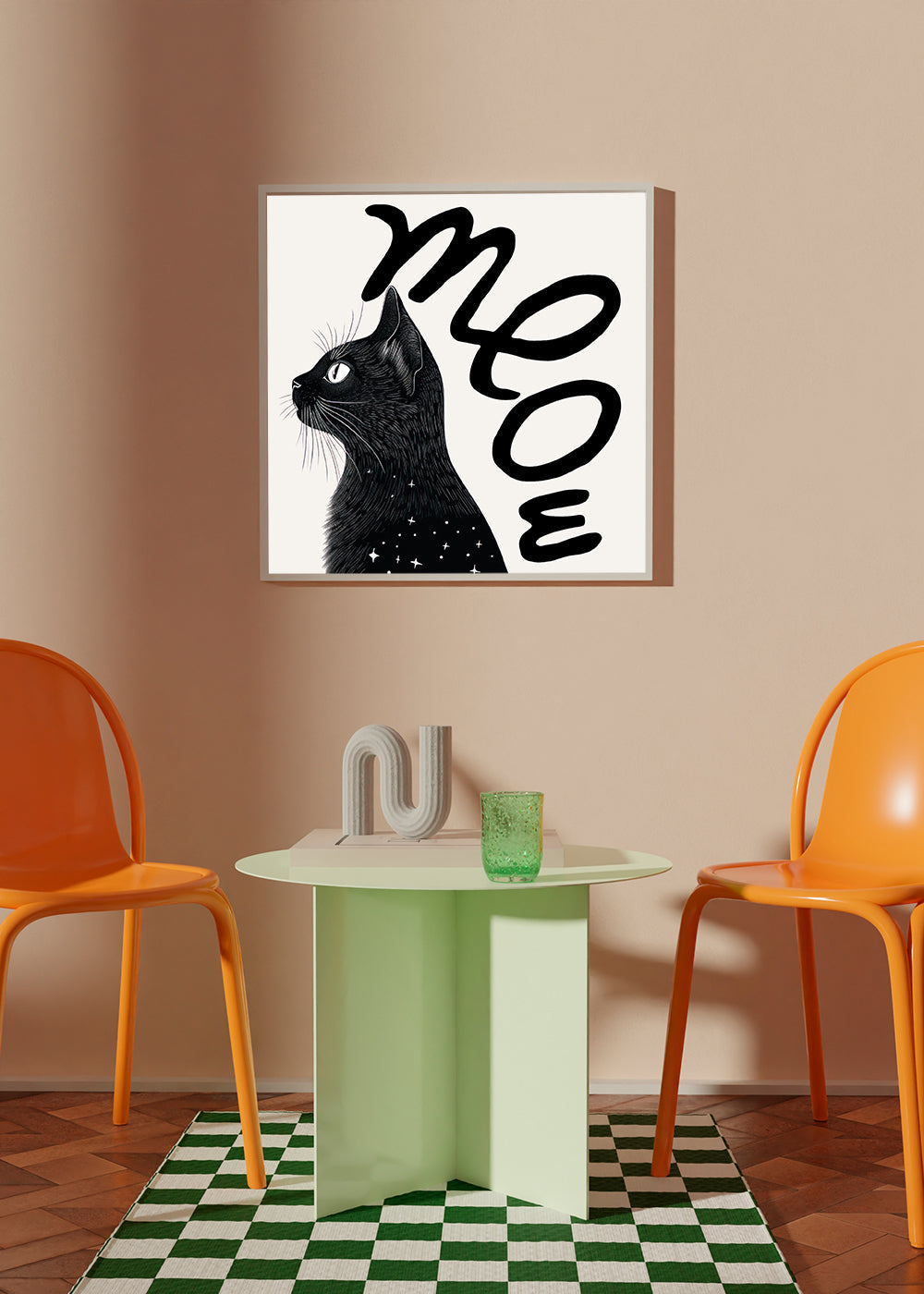 Frendorf | Meow (Katze Porträt) - QUADRAT