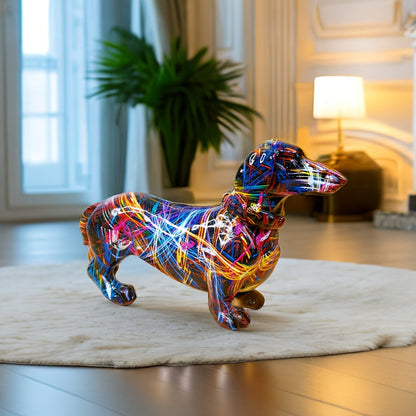 Grafitti-Dackel-Skulptur