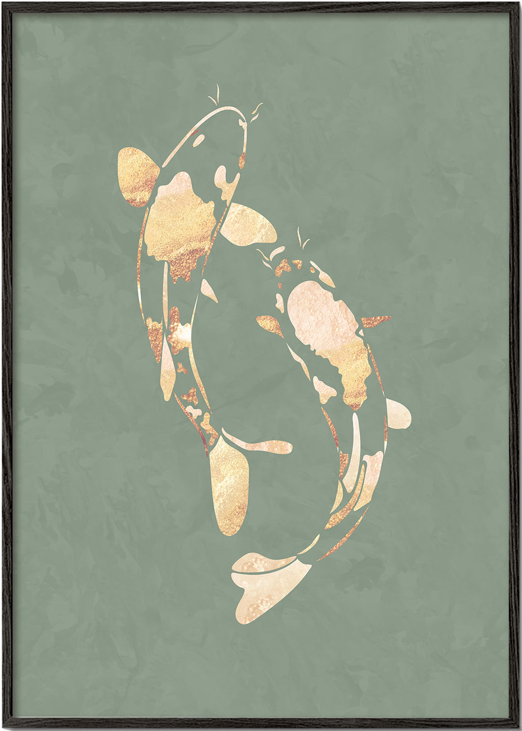 Gold Koi Fisch salbeigrün 1
