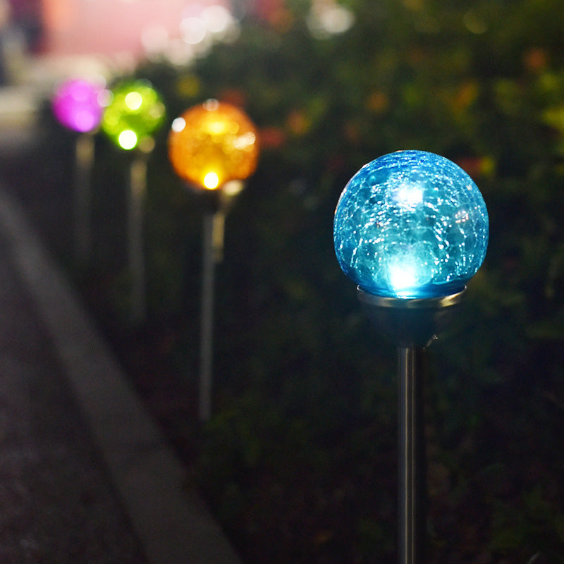 Frendorf | Lumevora Solar Gartenleuchte | Farbige LED Rundkopf-Lampe | Solarbetrieben | Landschaftslicht für Rasen & Wege