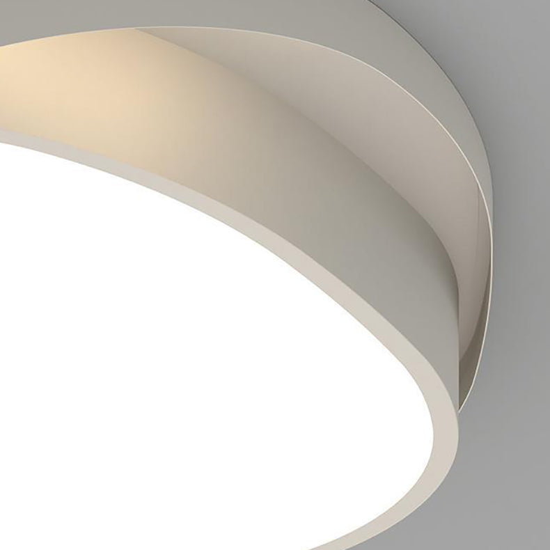 Zeitgenössische Einfachheit Eisen Acryl Runde Schirm LED Deckenleuchte Für Schlafzimmer