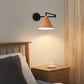 Frendorf | LumoNordic Minimalist Cone Swing Arm LED Wandlampe | Holzmaserung | Flexibler Schwenkarm | Stimmungslicht | Deko für Zuhause