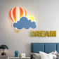 Frendorf | SkyDream LED Wandleuchte | Kreatives Heißluftballon- & Wolkendesign | Für Kinderzimmer | Warmweißes & Weißes Licht