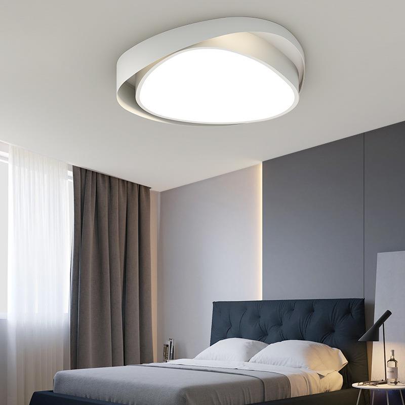 Zeitgenössische Einfachheit Eisen Acryl Runde Schirm LED Deckenleuchte Für Schlafzimmer