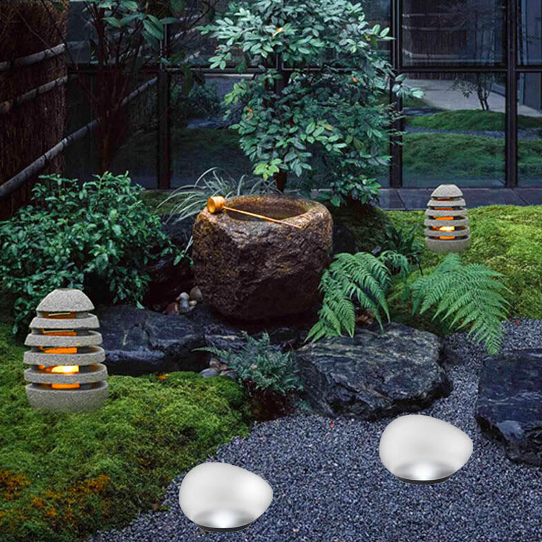 Frendorf | EcoPebble Solar LED Gartenleuchte | Solarbetrieben | Außenbeleuchtung | Dekorative Kieselsteinoptik