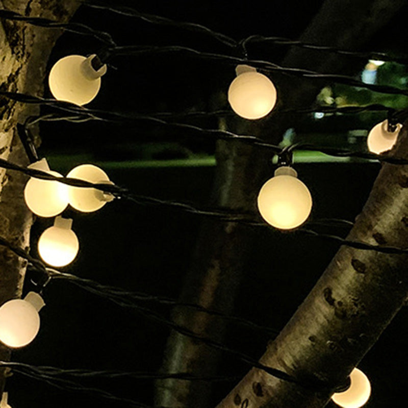 Frendorf | Moderne Art Deco wasserdicht Solar PVC Gummi Acryl Schnee Biene Ball Kristall Ball Tropfen LED Lichterkette Außenbeleuchtung für Garten