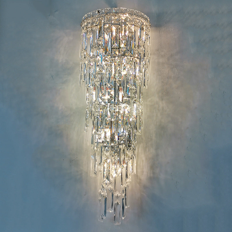 Frendorf | Lustrevia Kristall Wandleuchte | Luxus Design | Quasten aus Kristall | LED 1-Licht | Wohnzimmerlicht