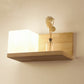 Frendorf | ZenSquare Wandlampe | Japanisches Minimalistisches Design | Holz & Glas | 1-Licht
