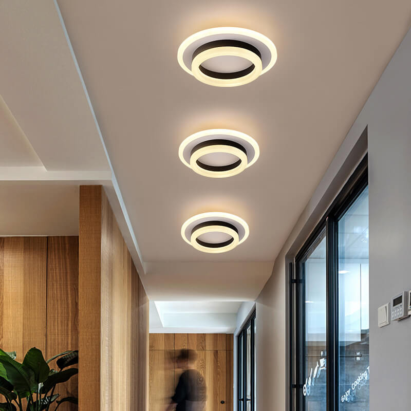 Simple Acrylic Square Circle Iron LED Deckenleuchte
