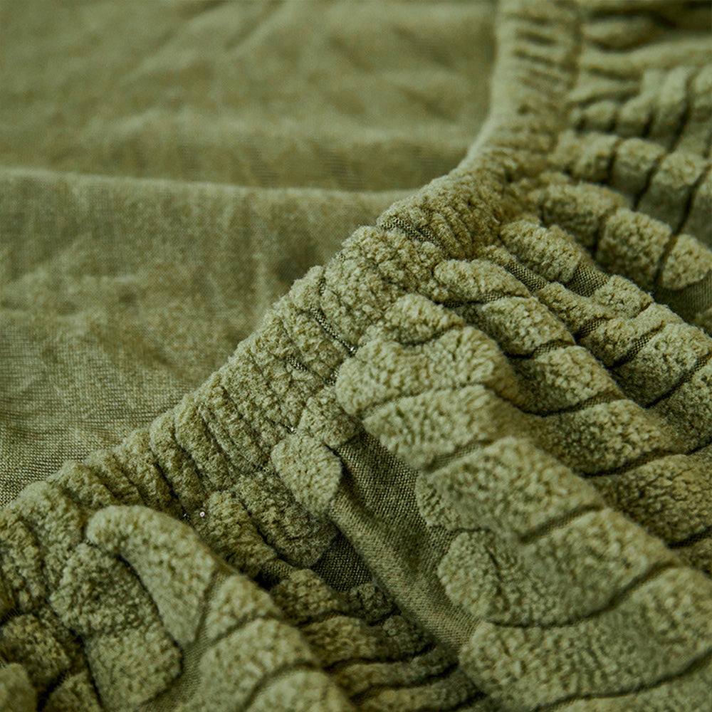 Modernes Blatt Jacquard Wasserdicht Anti-Kratzer Stretch Vollüberzug Sofaüberzug