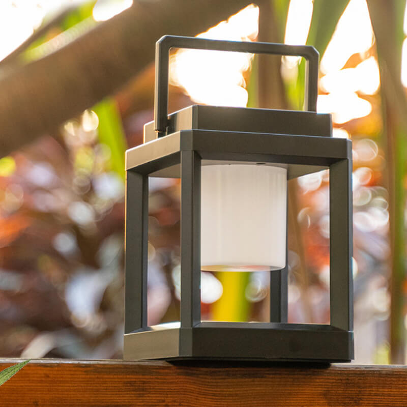 Outdoor Solar Camping Quadrat Tragbare Käfig LED Camping Landschaft Licht