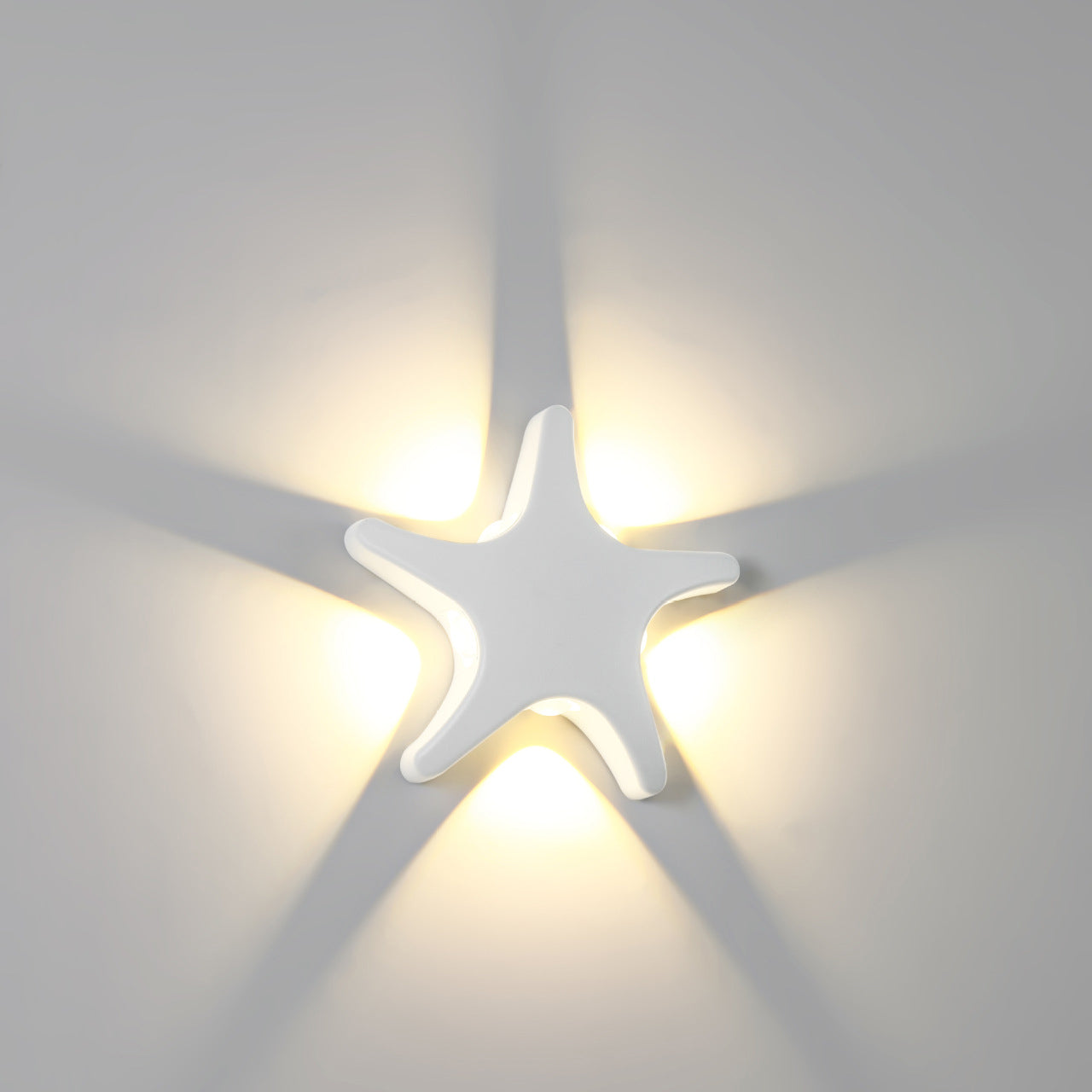 Zeitgenössische Einfachheit Aluminium Seestern Design LED wasserdichte Wandlaterne Lampe für Außenterrasse