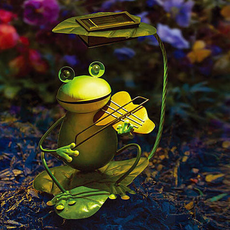 Outdoor Solar Frog Eisen LED Garten Boden Einsetzen Landschaft Licht