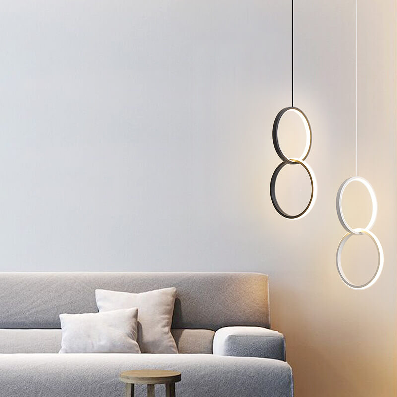 Modern Minimalist Runde Eisen Acryl LED Kronleuchter Für Schlafzimmer