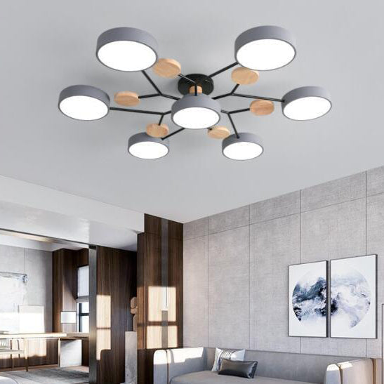 Frendorf | NordLuxe Molekül Design LED Deckenleuchte | Skandinavischer Stil | Semi-Flush Mount | Wohnraumbeleuchtung