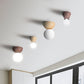 Frendorf | LumaFlair ZenGlow Japanischer Minimalismus LED Deckenleuchte | Holzoptik | Glasdesign | Runde Form | Flush Mount | Stilvolle Beleuchtung