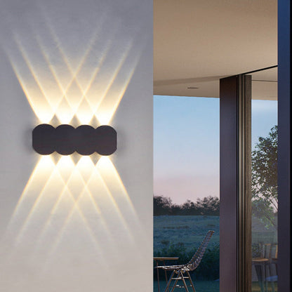 Moderne Outdoor Runde Geometrische Auf- und Ablichtende Wasserdichte LED Wandleuchte