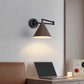 Frendorf | LumoNordic Minimalist Cone Swing Arm LED Wandlampe | Holzmaserung | Flexibler Schwenkarm | Stimmungslicht | Deko für Zuhause