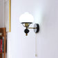 Frendorf | GeoLuxe Französische Geometrische Wandlampe | Eisen & Glas | 1-Licht Design für Wohnzimmer