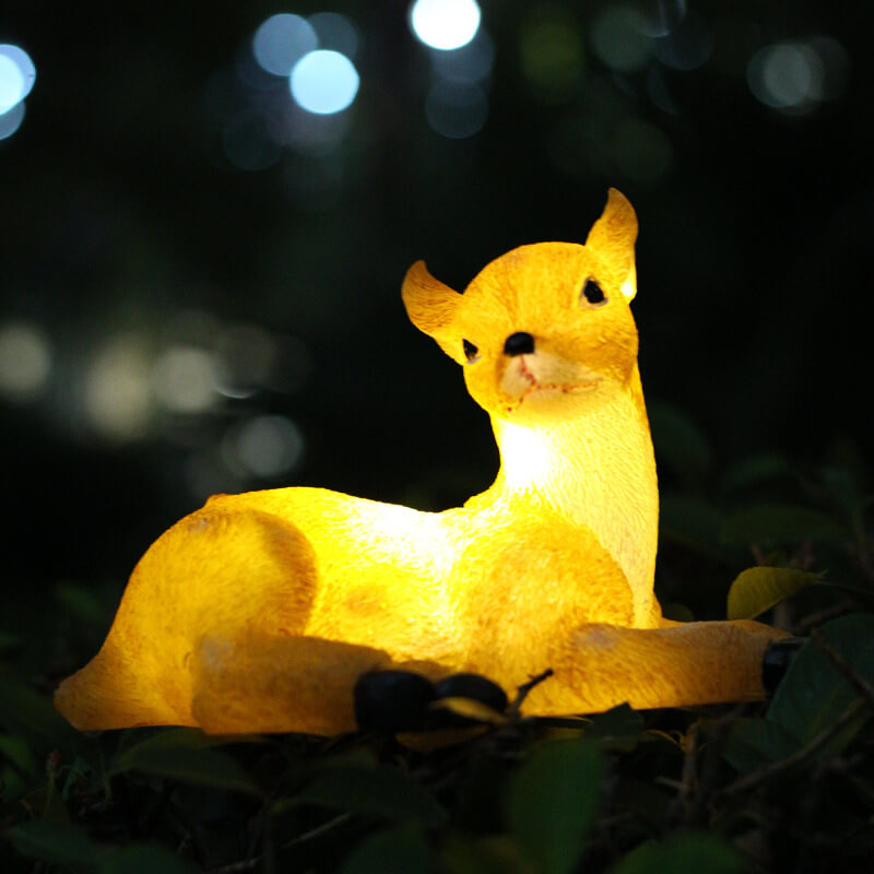 Frendorf | SolarCreato Tierfigur Gartenleuchte | Solarbetrieben & Wasserdicht | Kreative LED Rasen- und Landschaftsbeleuchtung