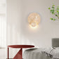 Frendorf | Travura Japanische Travertin-Wandleuchte | Runde LED-Lampe | Warmes Licht für Schlafzimmer | Stilvolles Design