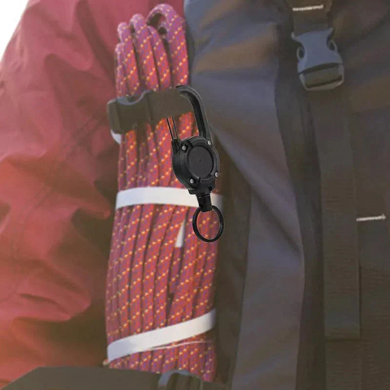 Frendorf | Outdoor Automatische Rückziehbare Drahtseil Luya Diebstahlschutz Taktische Schlüsselanhänger