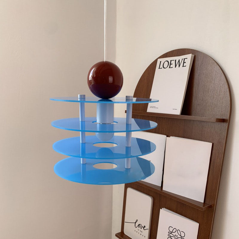 Frendorf | Aurova Nordic Acryl Pendelleuchte | Farbige Hängeleuchte | Modernes Design für Schlafzimmer & Wohnbereiche