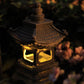 Frendorf | PagodaGlow Japanische Solar-Pagodenleuchte | LED Gartenlampe | Wetterfest | Dekorative Außenbeleuchtung