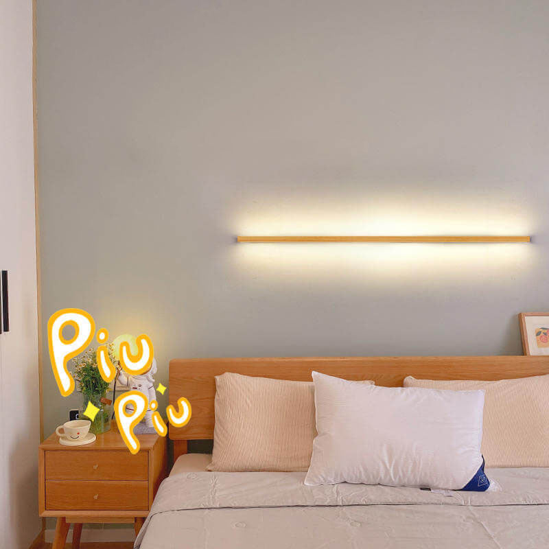 Frendorf | ZenBeam Japanische LED Wandleuchte | Massivholz Design | Moderne Akzentbeleuchtung