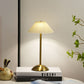 Frendorf | GlowVibe Skandi LED Tischlampe | Wiederaufladbar | Stoffschirm mit Falten | Kabellos | Stimmungslicht | Nachttischlampe