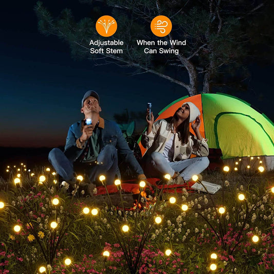 Moderne dekorative Solar Firefly wasserdichte ABS LED Rasen Einsatz Boden Outdoor Landschaft Beleuchtung